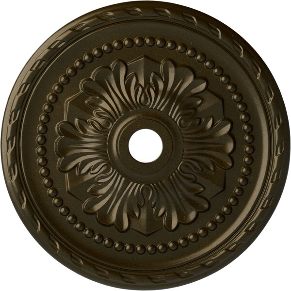Ekena Millwork Palmetto Ceiling Medallion (Fits Canopies up to 7 5/8"), 31 1/2"OD x 3 5/8"ID x 1 3/4"P, Green Gold CM31PMGGS - main
